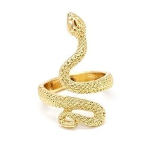 Gold Textured Snake Band